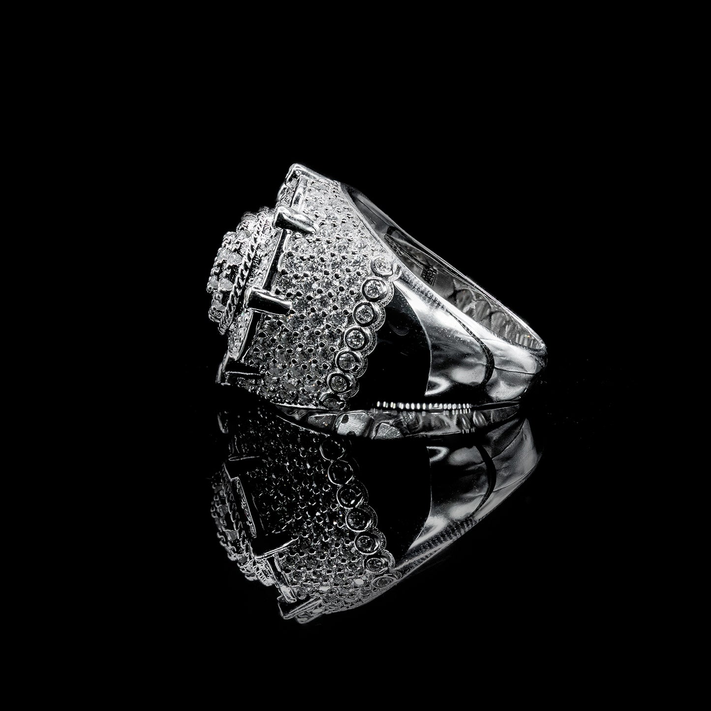 Moissanite Diamond VVS D Color Heavy Hip Hop Ring for Men with Real 925 silver | PASS DIAMOND TESTER!!!