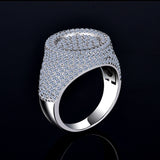Moissanite Signet Ring Fully Iced-Out 