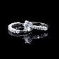 Women’s Moissanite Diamond VVS D Color Half  Eternity Wedding Set | PASSES DIAMOND TESTER!!!