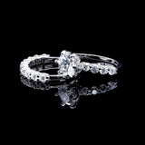 Moissanite Diamond Half Eternity Wedding Ring Set for Women – 4.50 Carats VVS D Color