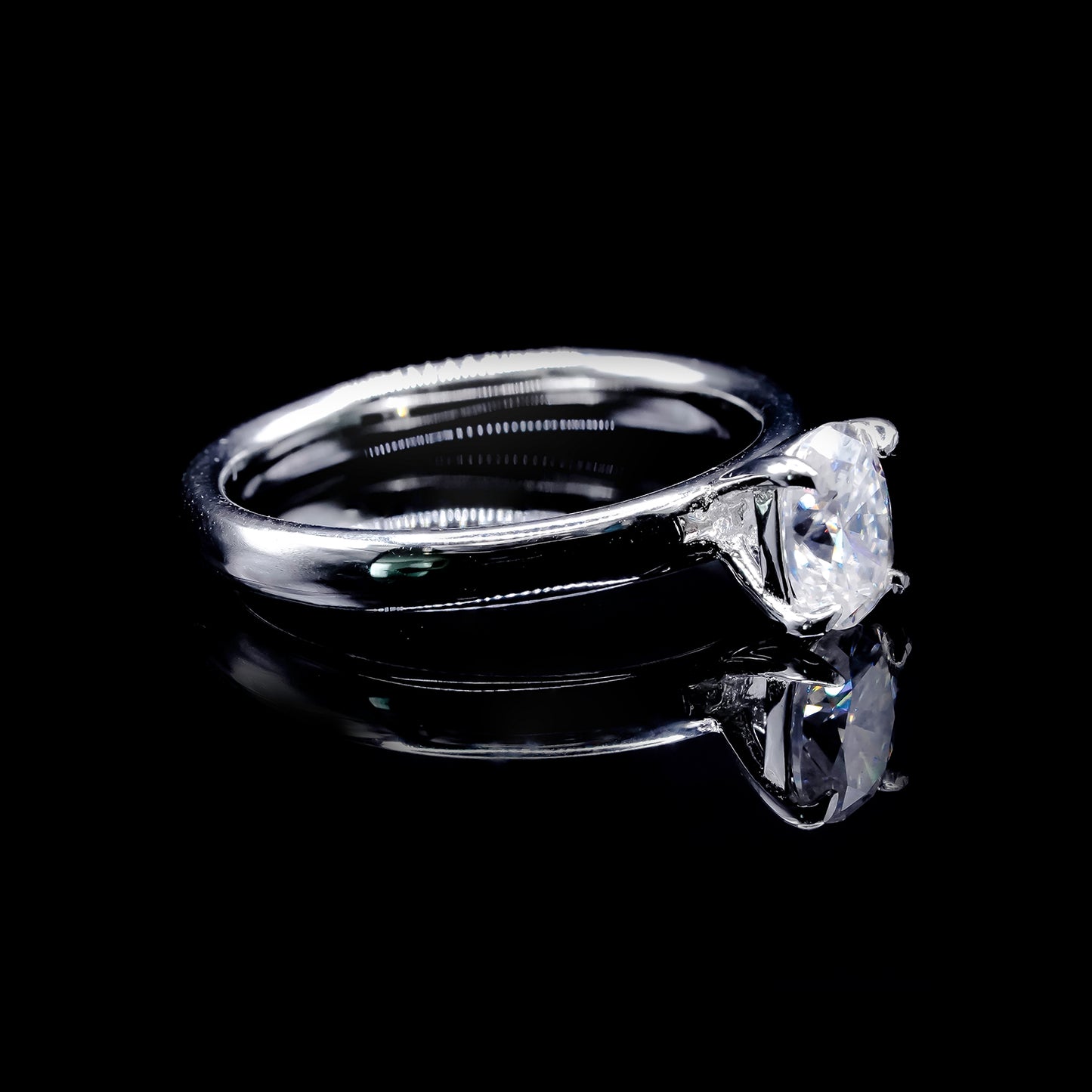 Women’s Moissanite Diamond VVS D Color Oval Shape Solitaire Ring | PASS DIAMOND TESTER!!!