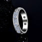 Classic Round Moissanite Diamond Eternity Unisex Wedding Band | 925 silver | PASS DIAMOND TESTER!!!
