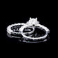 Women’s Moissanite Diamond VVS D Color Half  Eternity Wedding Set | PASSES DIAMOND TESTER!!!