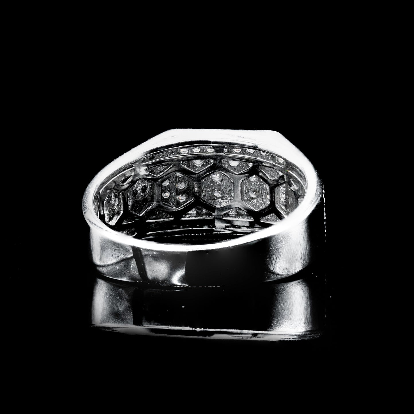 Moissanite Diamond VVS D Color Ring for Men's Real 925 Silver Diamond Pave Rings | PASS DIAMOND TESTER!!!