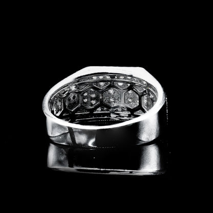 Moissanite Micro Pave Ring