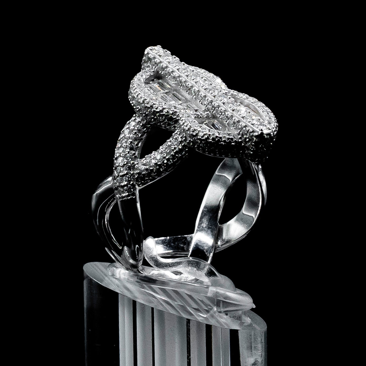 Dollar Sign Moissanite Diamond VVS D Color Baguette Ring for men with Real 925 silver | PASS DIAMOND TESTER!!!