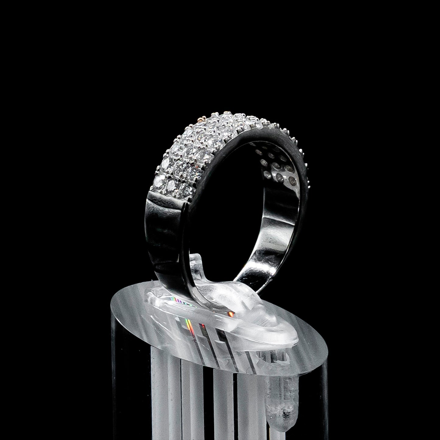  Wide Moissanite Diamond VVS D color Men's Anniversary Band with Real 925 silver | PASS DIAMOND TESTER!!!