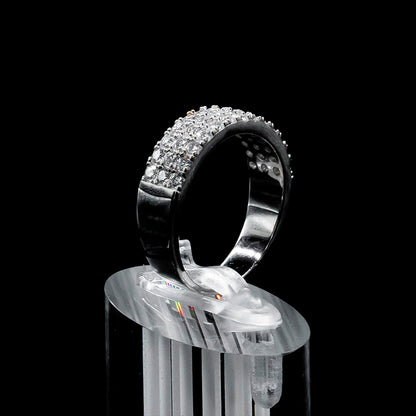 Moissanite Half Eternity Wedding Band for Men