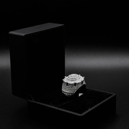 Mens Heavy Hip Hop Moissanite Ring VVS | Passes Diamond Tester
