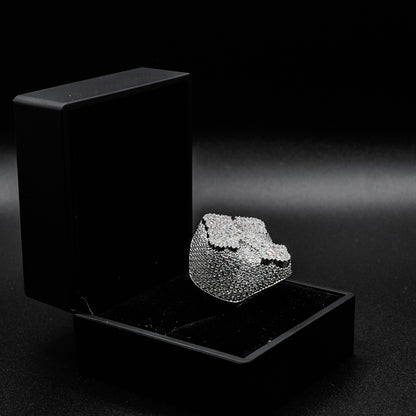 Moissanite Baguette Cross Ring