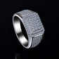Moissanite Diamond VVS D Color Ring for Men's Real 925 Silver Diamond Pave Rings | PASS DIAMOND TESTER!!!
