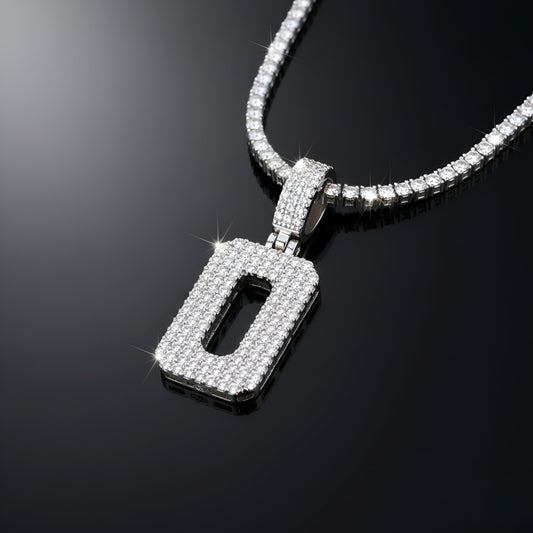 "0-9 " Round Style Numbers Charm with Moissanite Diamond VVS D Color | 925 SILVER | PASS DIAMOND TESTER!!!