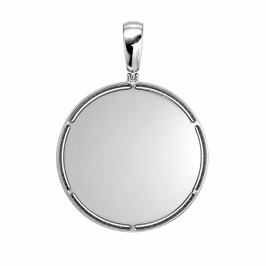 Custom Moissanite Photo Pendant 12CT 65MM