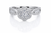Moissanite Flower Halo Engagement Ring 2.6CT | GRA Certified featuring a flower-shaped halo design with sparkling round moissanite stones set in polished white metal, ideal for women seeking elegant rings.