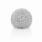 Mens moissanite double halo signet ring 5.1CT iced out VVS D color GRA certified 925 silver Atlanta