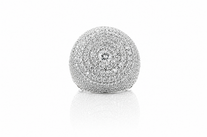 Mens moissanite double halo signet ring 5.1CT iced out VVS D color GRA certified 925 silver Atlanta