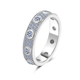 Round Moissanite Eternity Unisex Band