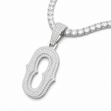 Moissanite Round Letter Pendant A-Z 2.5CT