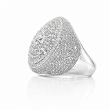 Mens Moissanite Double Halo Signet 5.1CT