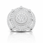 Mens heavy hip hop moissanite iced out ring VVS D color GRA certified 925 silver Atlanta Paradise Gems