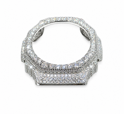 Iced Out G-Shock Moissanite Bezel kit — 11CT VVS D Color | 925 Sterling Silver GA-2100