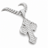 Moissanite Gothic Cross Pendant 11CT