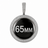 Custom Moissanite Photo Pendant 12CT 65MM