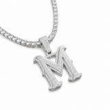 Moissanite Round Letter Pendant A-Z 2.5CT