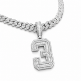 Custom Moissanite Number Pendant 3CT