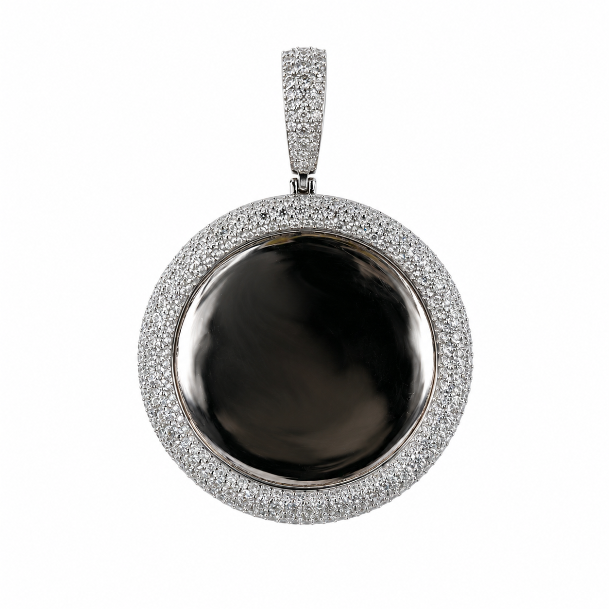Black moissanite iced out pendant VVS D Color 925 sterling silver GRA certified passes diamond tester Paradise Gems Atlanta