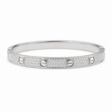 Moissanite love bracelet bangle paved diamonds VVS D color GRA certified 925 silver Atlanta