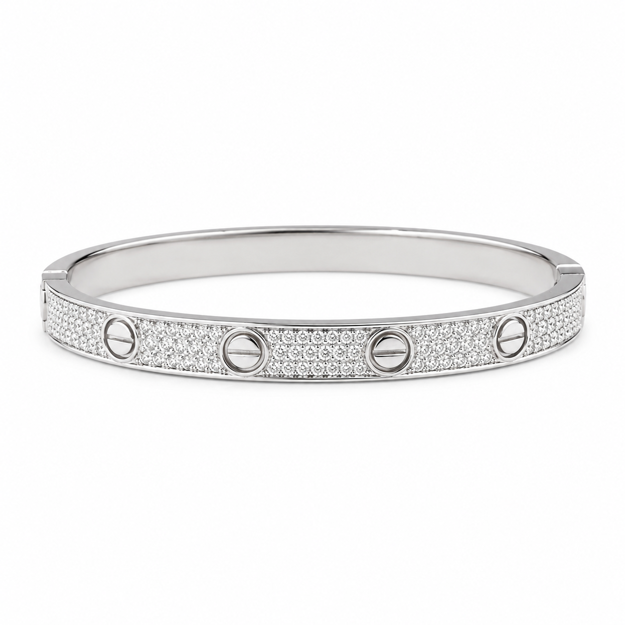 Moissanite love bracelet bangle paved diamonds VVS D color GRA certified 925 silver Atlanta