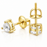 Moissanite Heart Stud Earrings 5.5MM Women