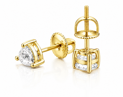 Moissanite Heart Stud Earrings 5.5MM for Women — VVS D Color GRA Certified 925 Sterling Silver