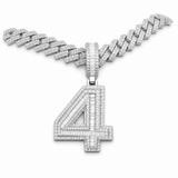 Custom Moissanite Number Pendant 3CT