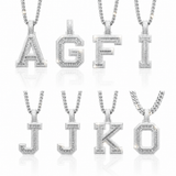 Moissanite Baguette Letter Pendant A-Z 3.5CT