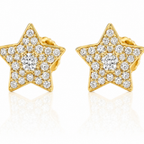 Moissanite Star Stud Earrings Men & Women