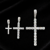 Moissanite Cross Pendant Fully Iced Out