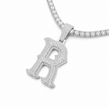 Moissanite Round Letter Pendant A-Z 2.5CT