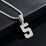 "0-9 " Round Style Numbers Charm with Moissanite Diamond VVS D Color | 925 SILVER | PASS DIAMOND TESTER!!!