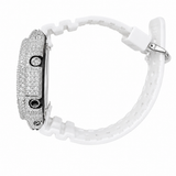 Iced Out White G-Shock Moissanite Watch | 925 Silver or Brass Bezel