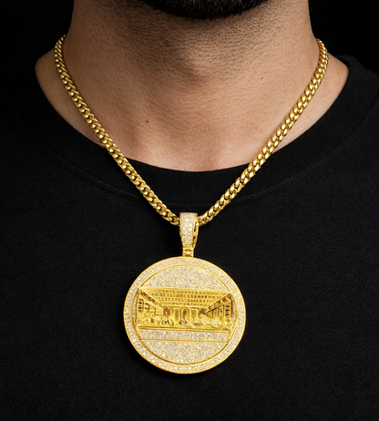Moissanite Last Supper Pendant | 5ct VVS D Color | 925 Silver & 14K Gold | Fashion Jewelry
