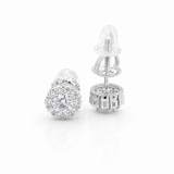 Moissanite Halo Stud Earrings 9.5MM
