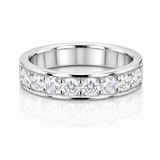 Mens moissanite half eternity wedding ring 1.75CT VVS D color GRA certified 925 silver Atlanta