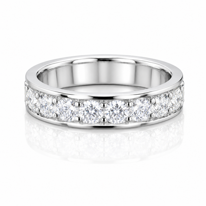 Mens moissanite half eternity wedding ring 1.75CT VVS D color GRA certified 925 silver Atlanta