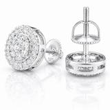 Moissanite Round Iced Out Studs 12MM