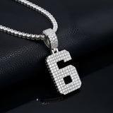 "0-9 " Round Style Numbers Charm with Moissanite Diamond VVS D Color | 925 SILVER | PASS DIAMOND TESTER!!!