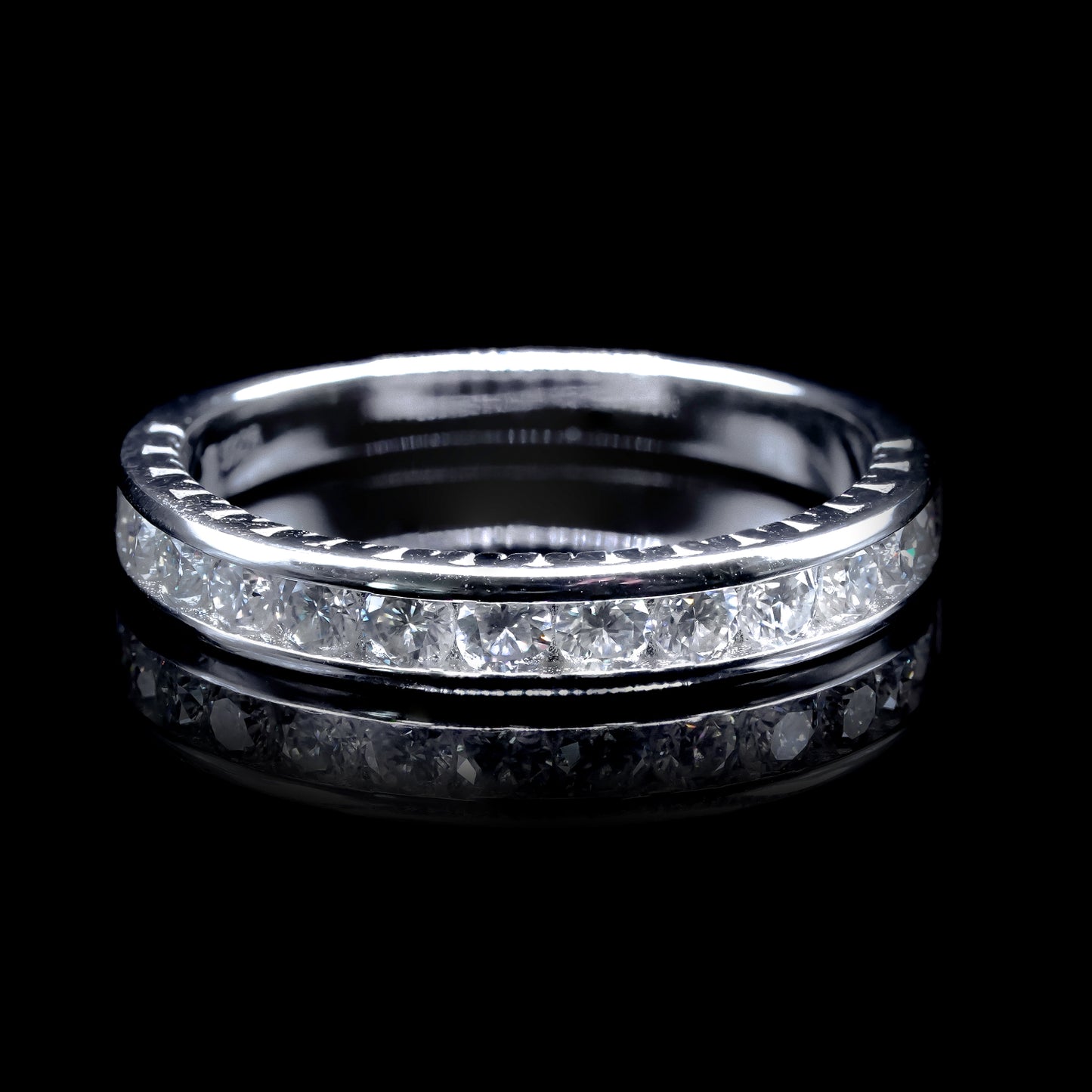 Women ‘s Moissanite Diamond VVS D Color Band Style Ring | PASSES DIAMOND TESTER!!!