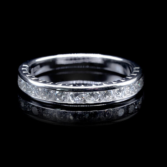 Women ‘s Moissanite Diamond VVS D Color Band Style Ring | PASSES DIAMOND TESTER!!!