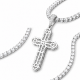 Moissanite Cross Pendant 2CT Round